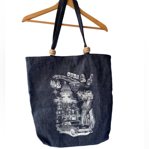 Handbags - Cuba Jeans Canvas Tote Bag